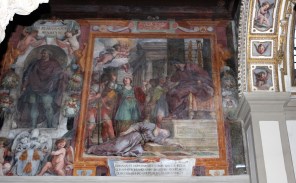 재판관 앞의 성녀 비비아나와 성녀 데메트리아의 죽음_by Pietro da Cortona_photo by Sailko_in the Church of Santa Bibiana in Rome_Italy.jpg